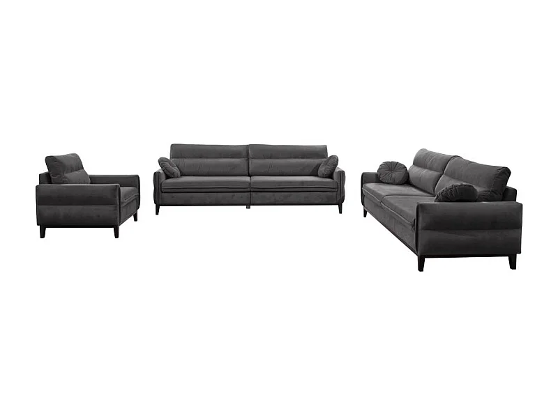 SOFA 3-SITZER Belweder Velours grau