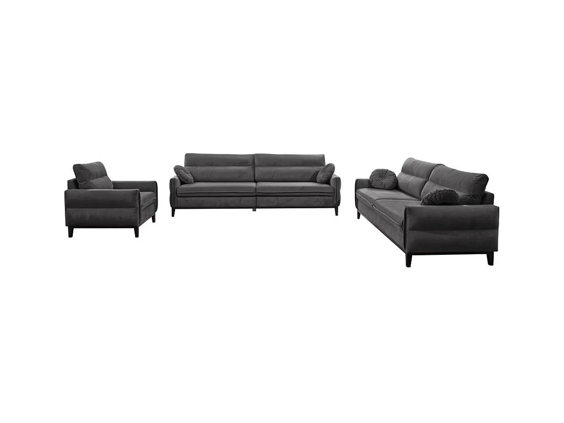 SOFA 3-SITZER Belweder Velours grau