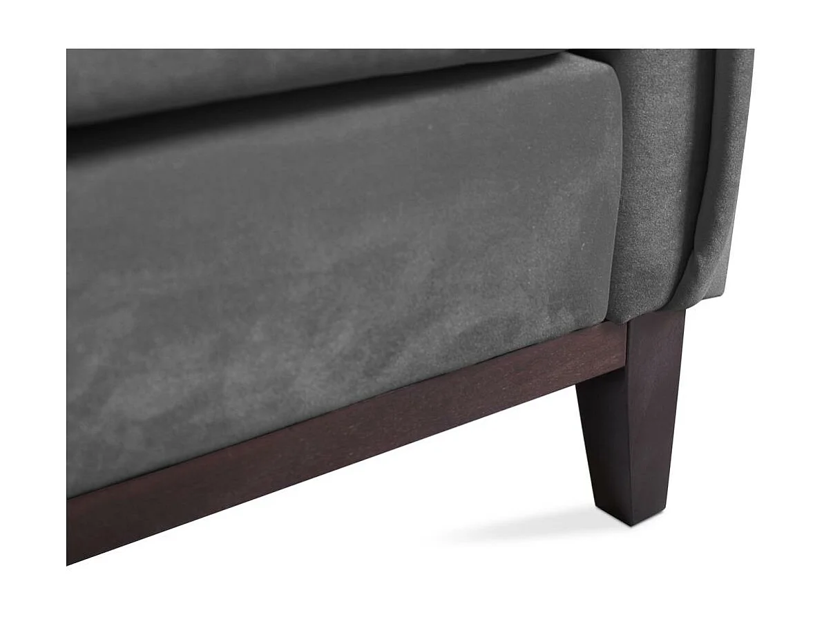 SOFA 3-SITZER Belweder Velours grau