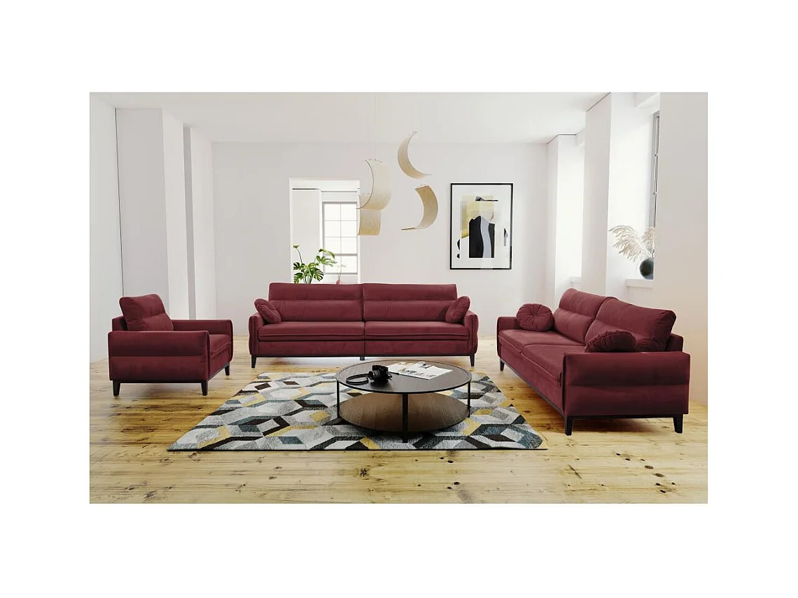 SOFA 3-SITZER Belweder Velours bordeaux