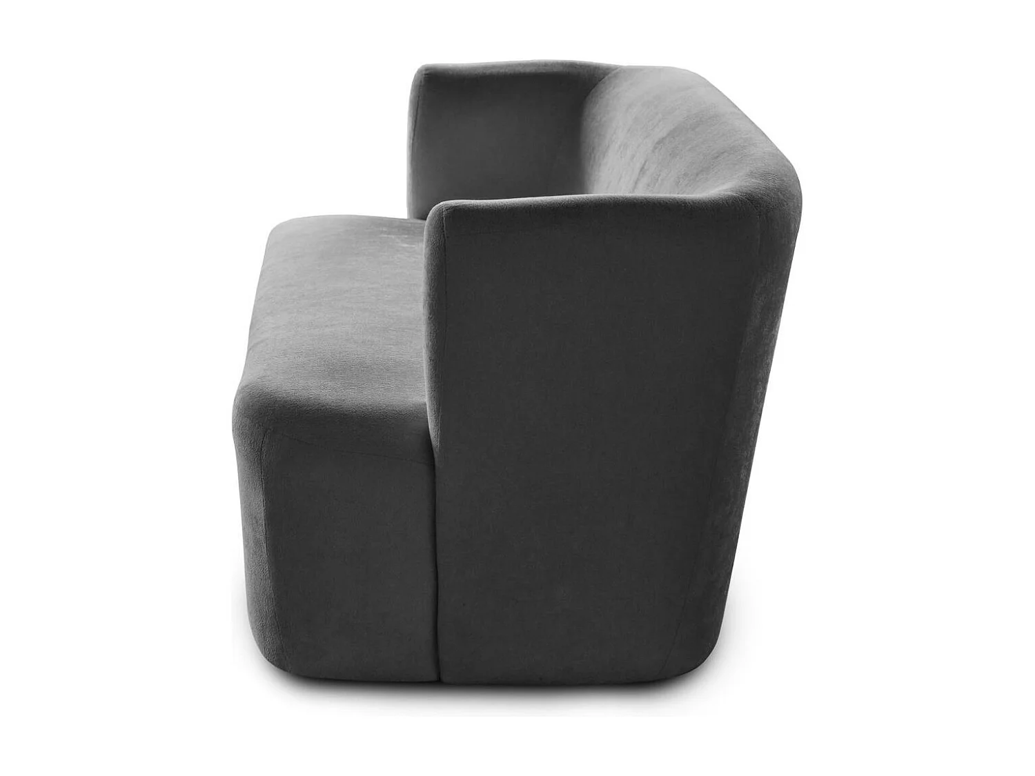 2-SITZER SOFA Nori grau velour