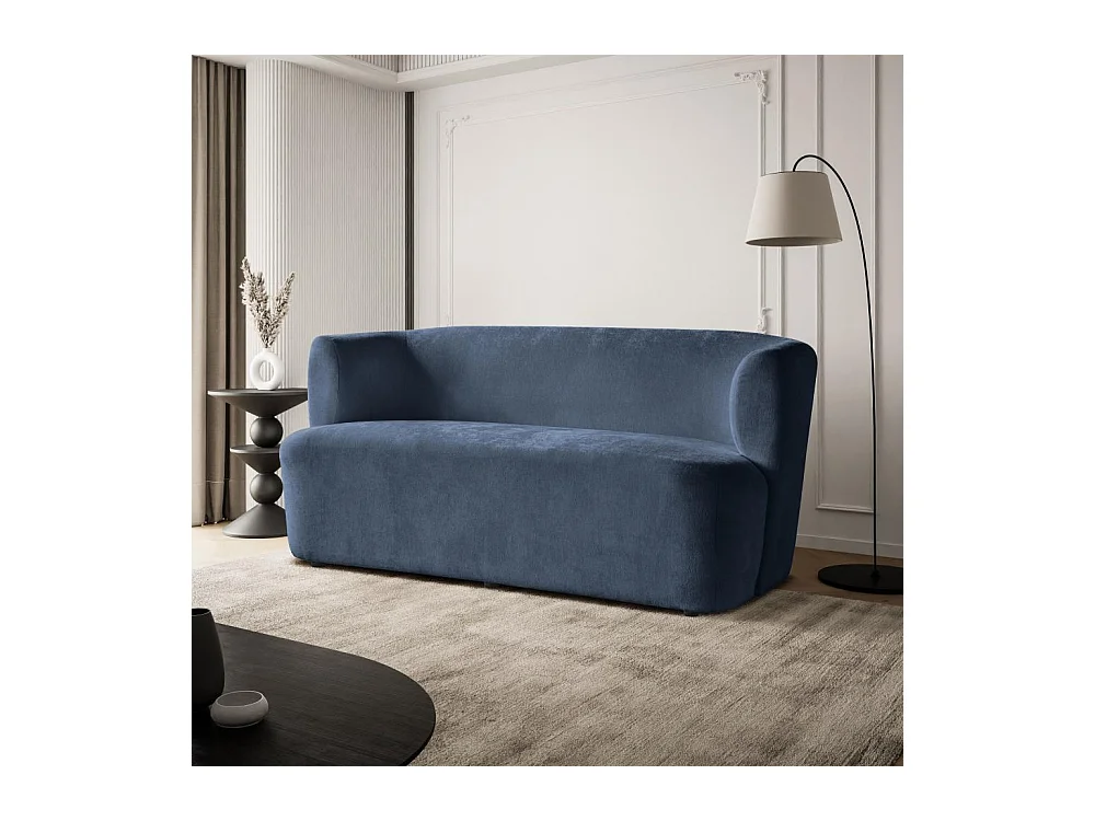 2-SITZER SOFA Nori dunkelblau velour