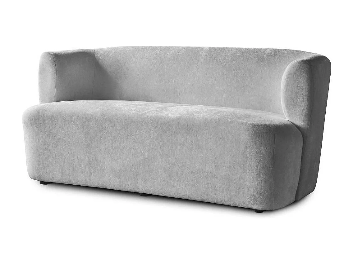 2-SITZER SOFA Nori hellgrau velour