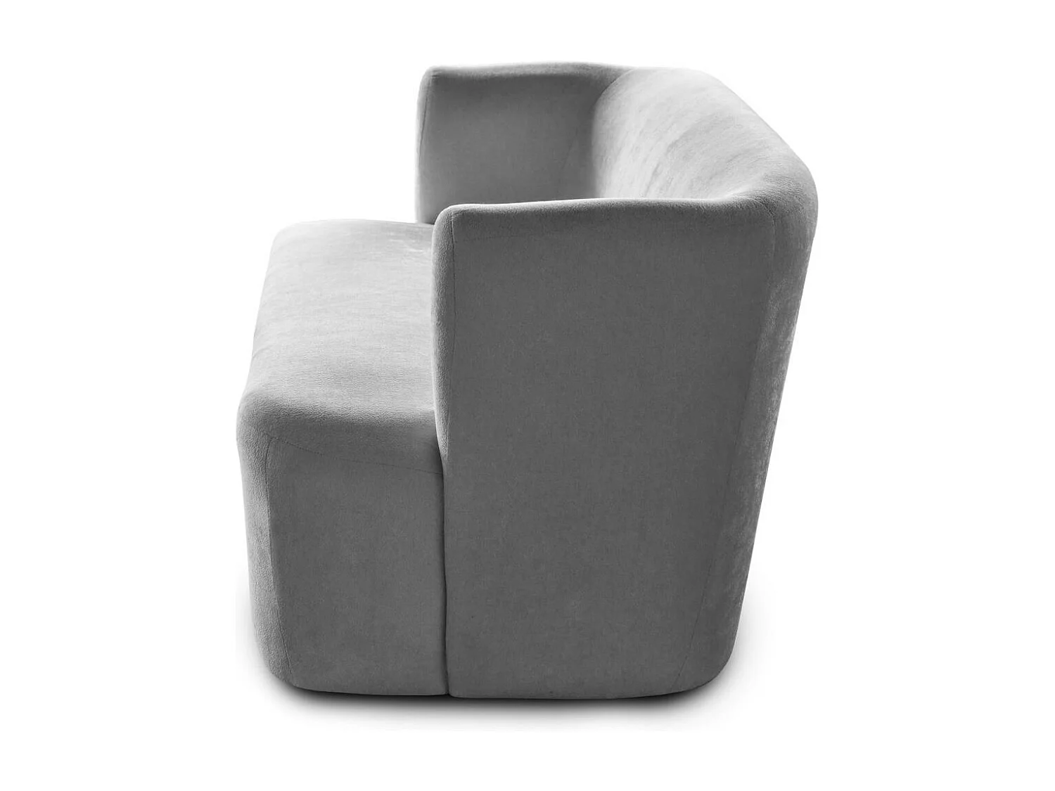 2-SITZER SOFA Nori hellgrau velour