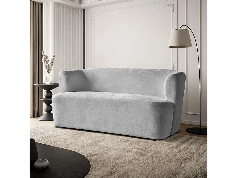2-SITZER SOFA Nori hellgrau velour