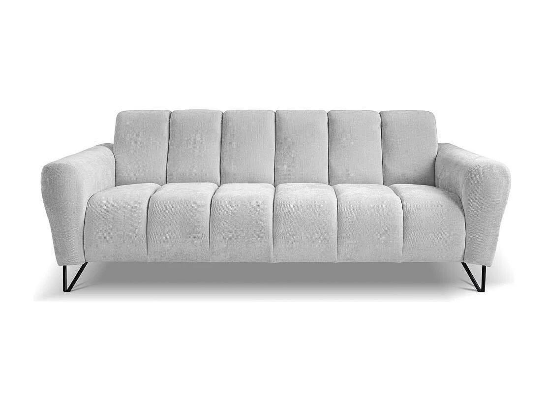 3-SITZER SOFA Volare mit Metallbeinen hellgrau
