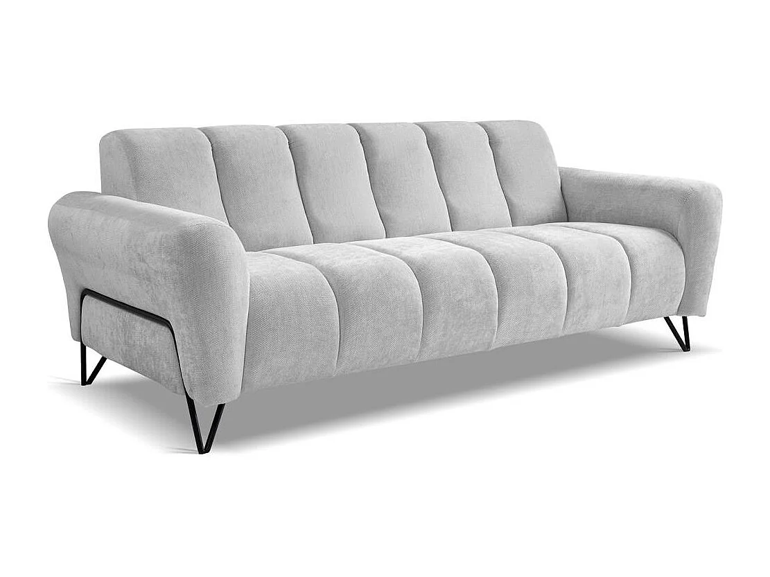 3-SITZER SOFA Volare mit Metallbeinen hellgrau