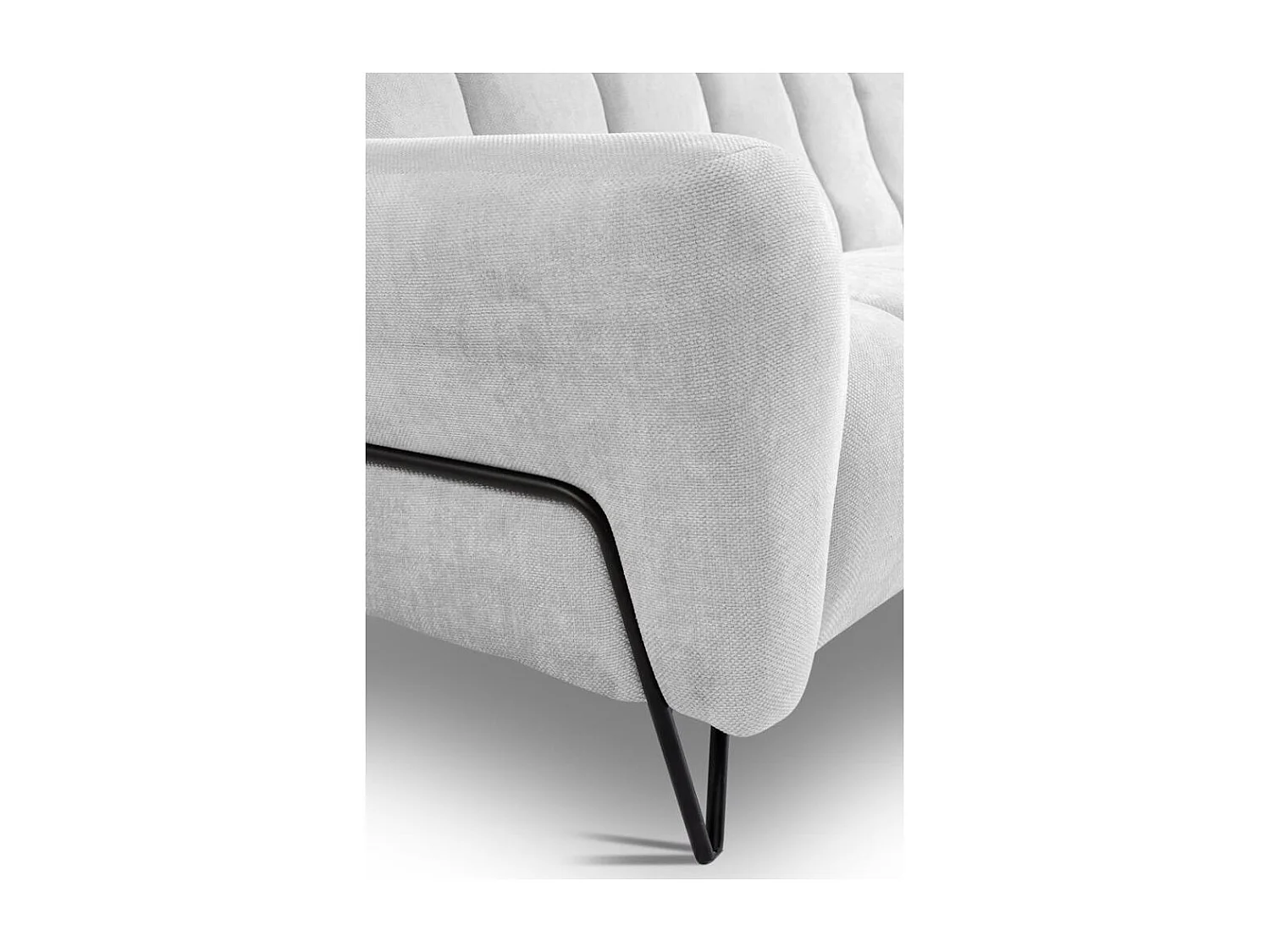 3-SITZER SOFA Volare mit Metallbeinen hellgrau