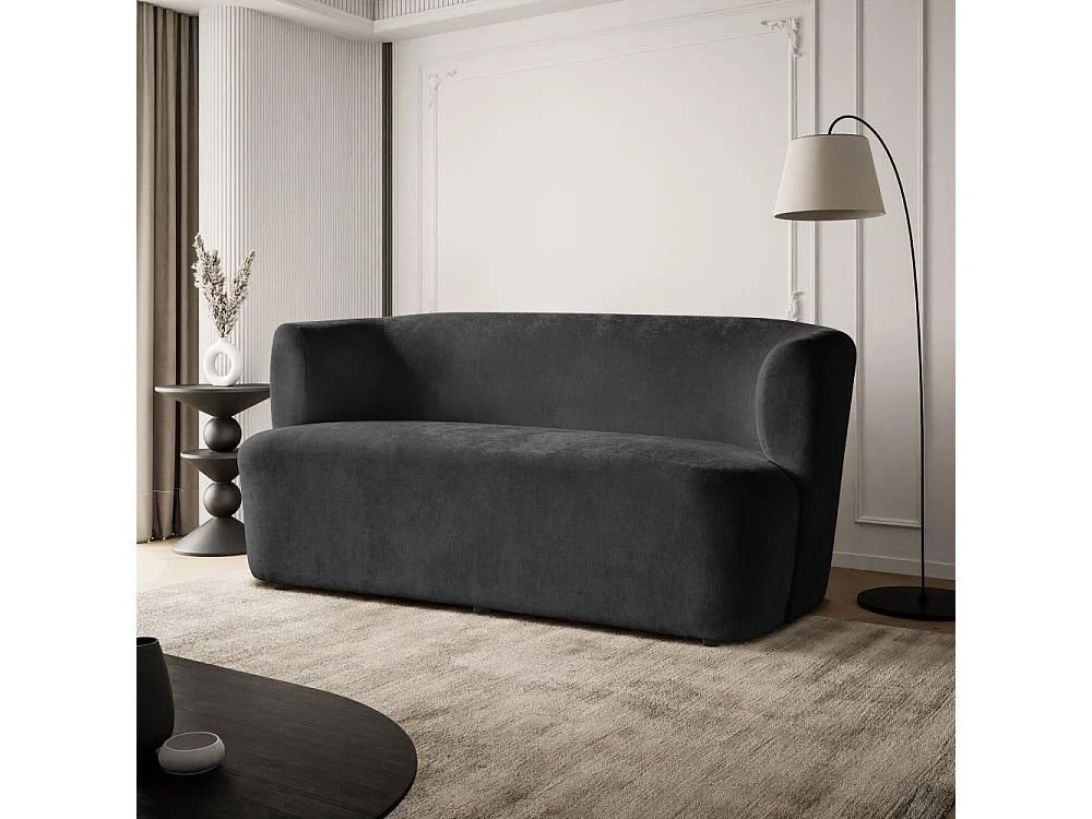 2-SITZER SOFA Nori schwarz velour
