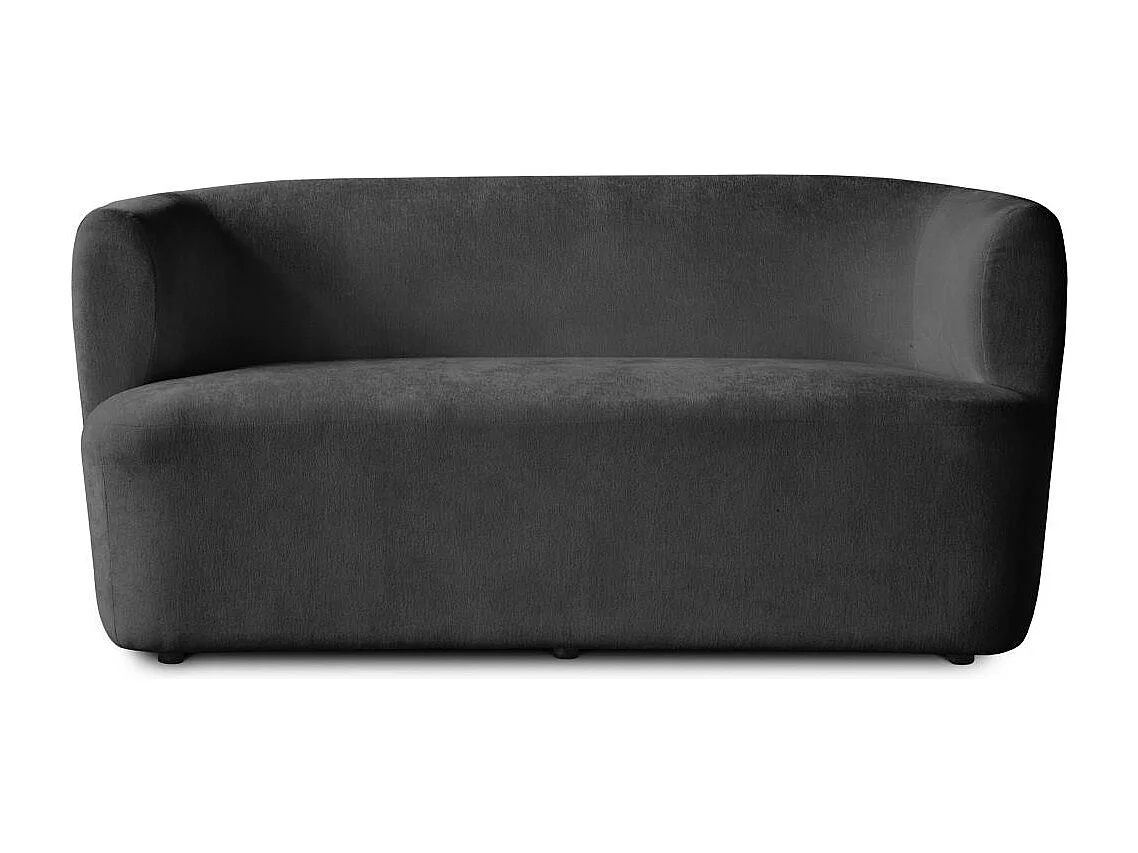 2-SITZER SOFA Nori schwarz velour