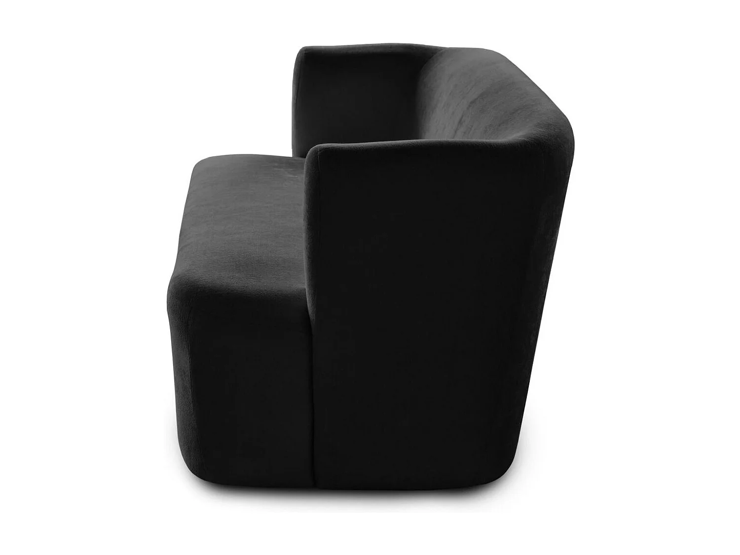 2-SITZER SOFA Nori schwarz velour