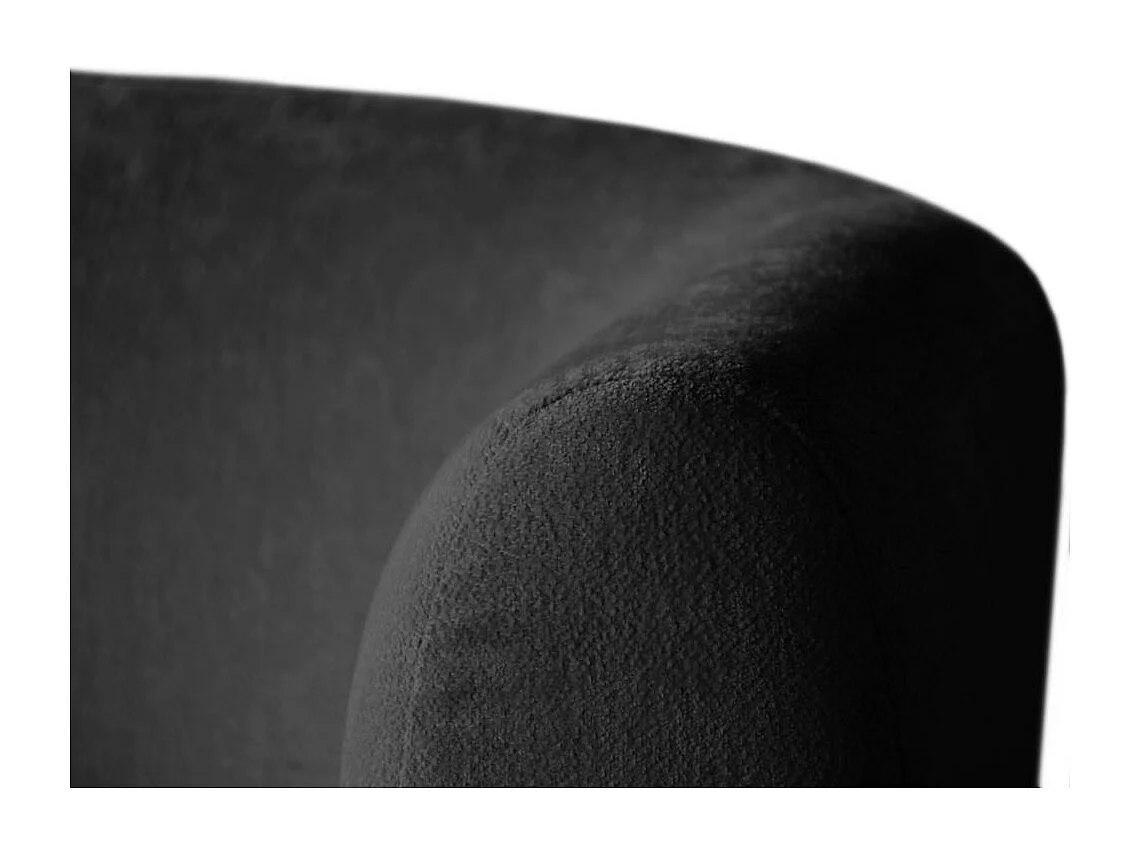 2-SITZER SOFA Nori schwarz velour