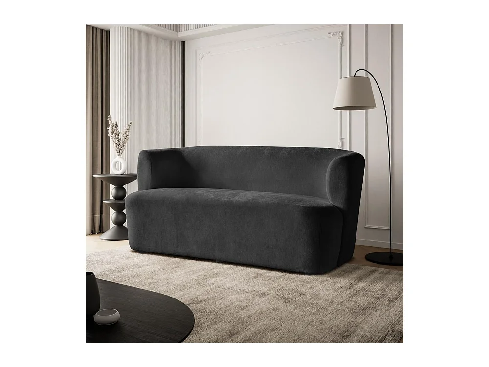 2-SITZER SOFA Nori schwarz velour