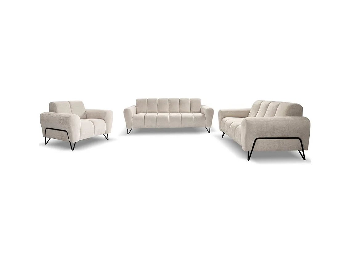 3-SITZER SOFA Volare mit Metallbeinen beige