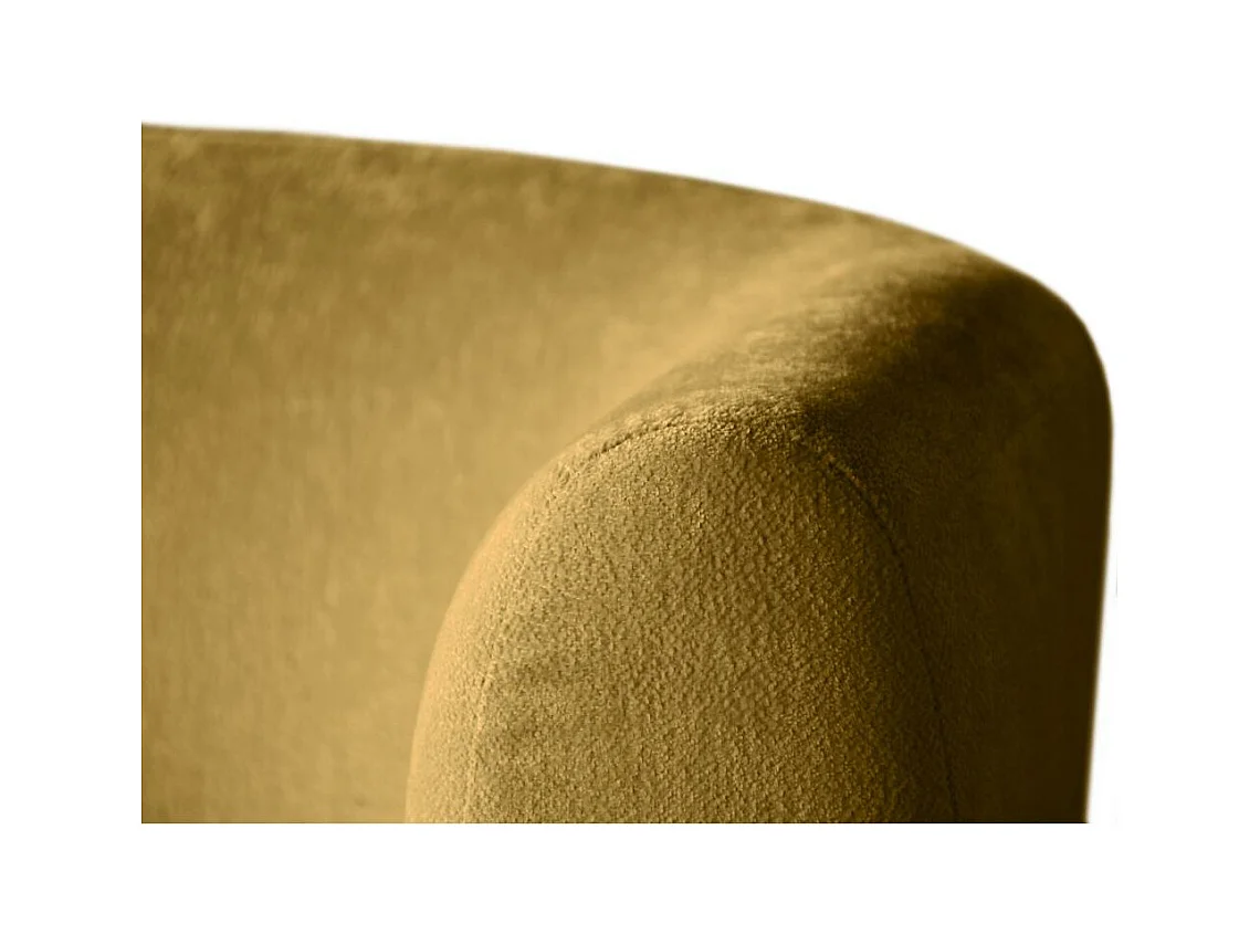 CANAPE 2 PLACES Nori jaune moutarde velours