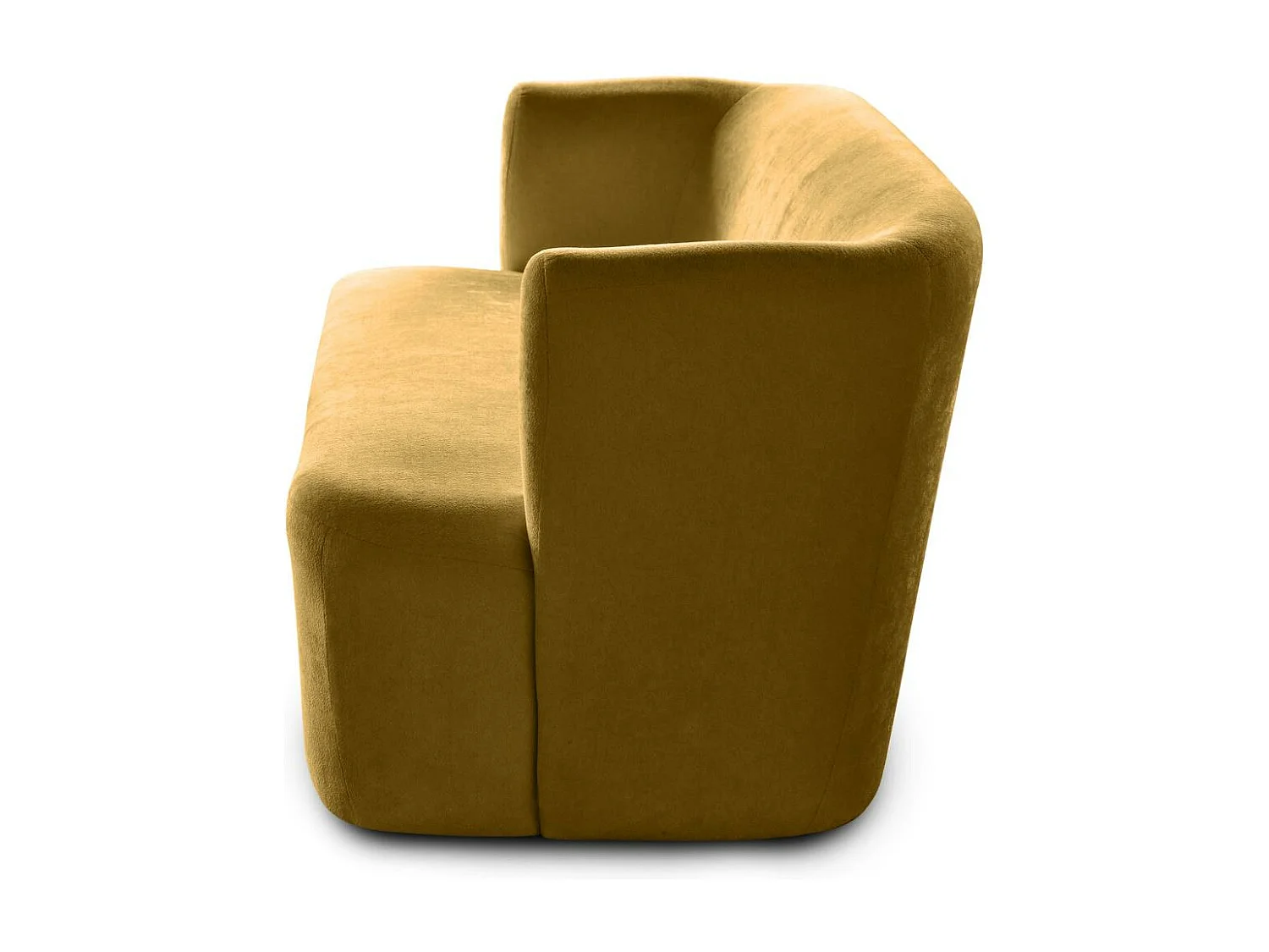 2-zitsbank Nori mosterdgeel fluweel