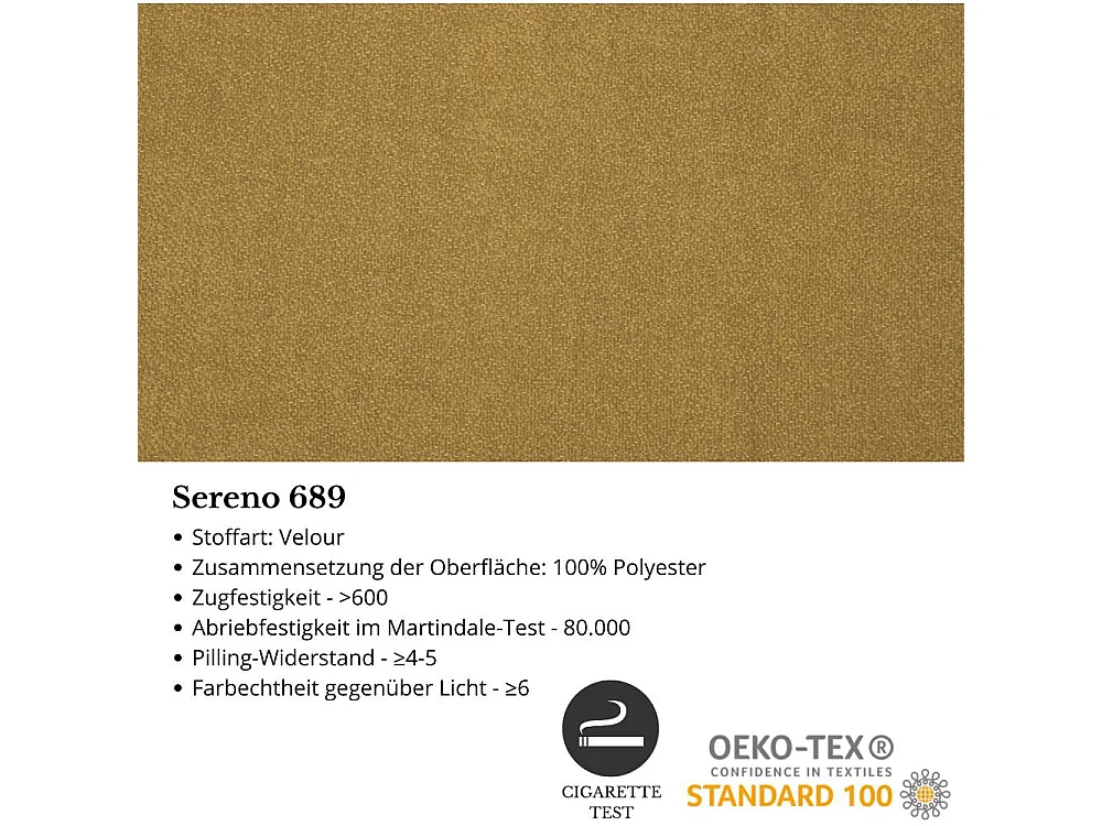 2-zitsbank Nori mosterdgeel fluweel