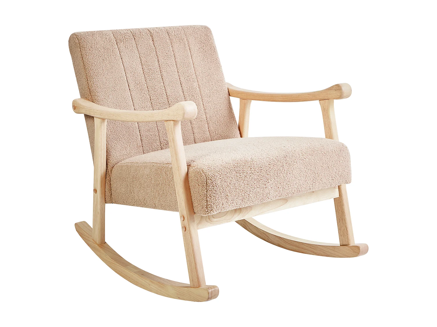 Poltrona a dondolo LEKNES Bouclé Beige