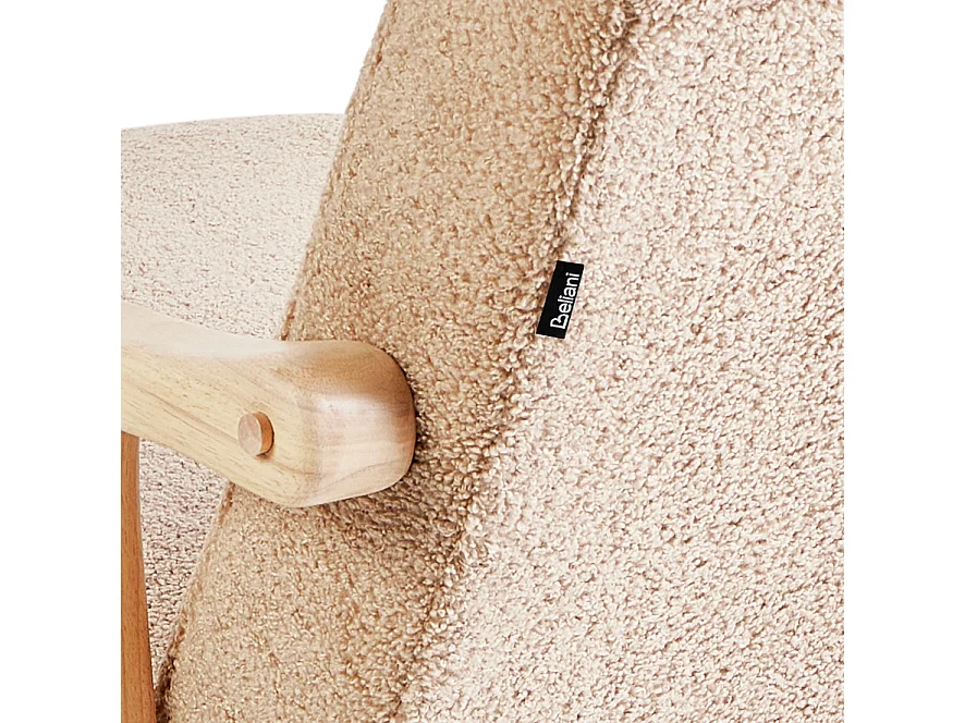 Schommelstoel LEKNES Bouclé Beige