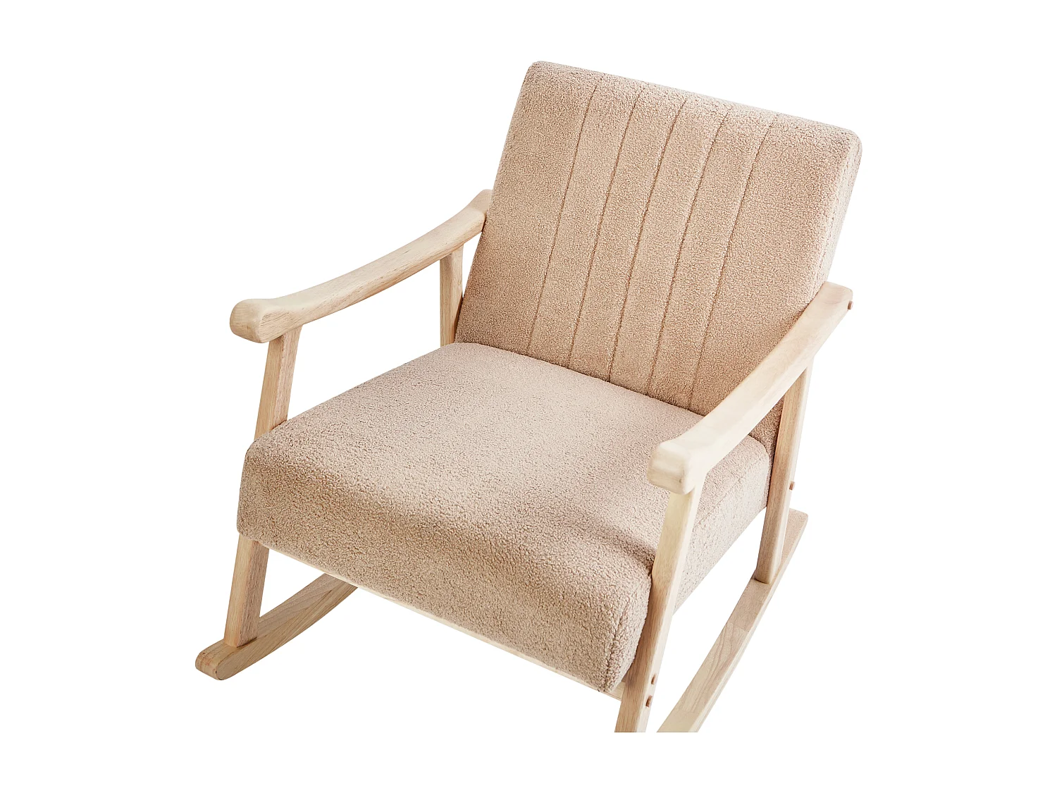 Schommelstoel LEKNES Bouclé Beige