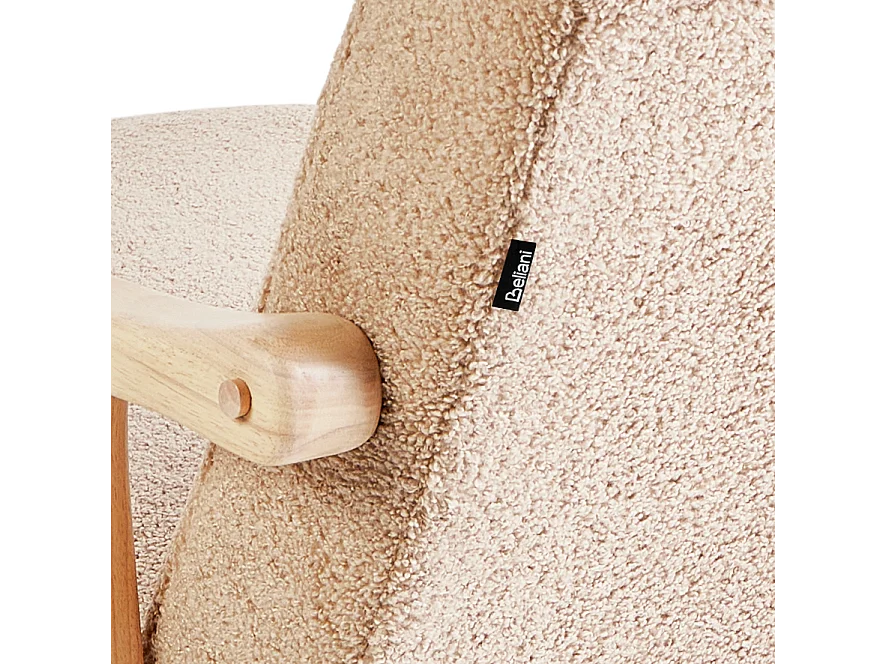Schommelstoel LEKNES Bouclé Beige