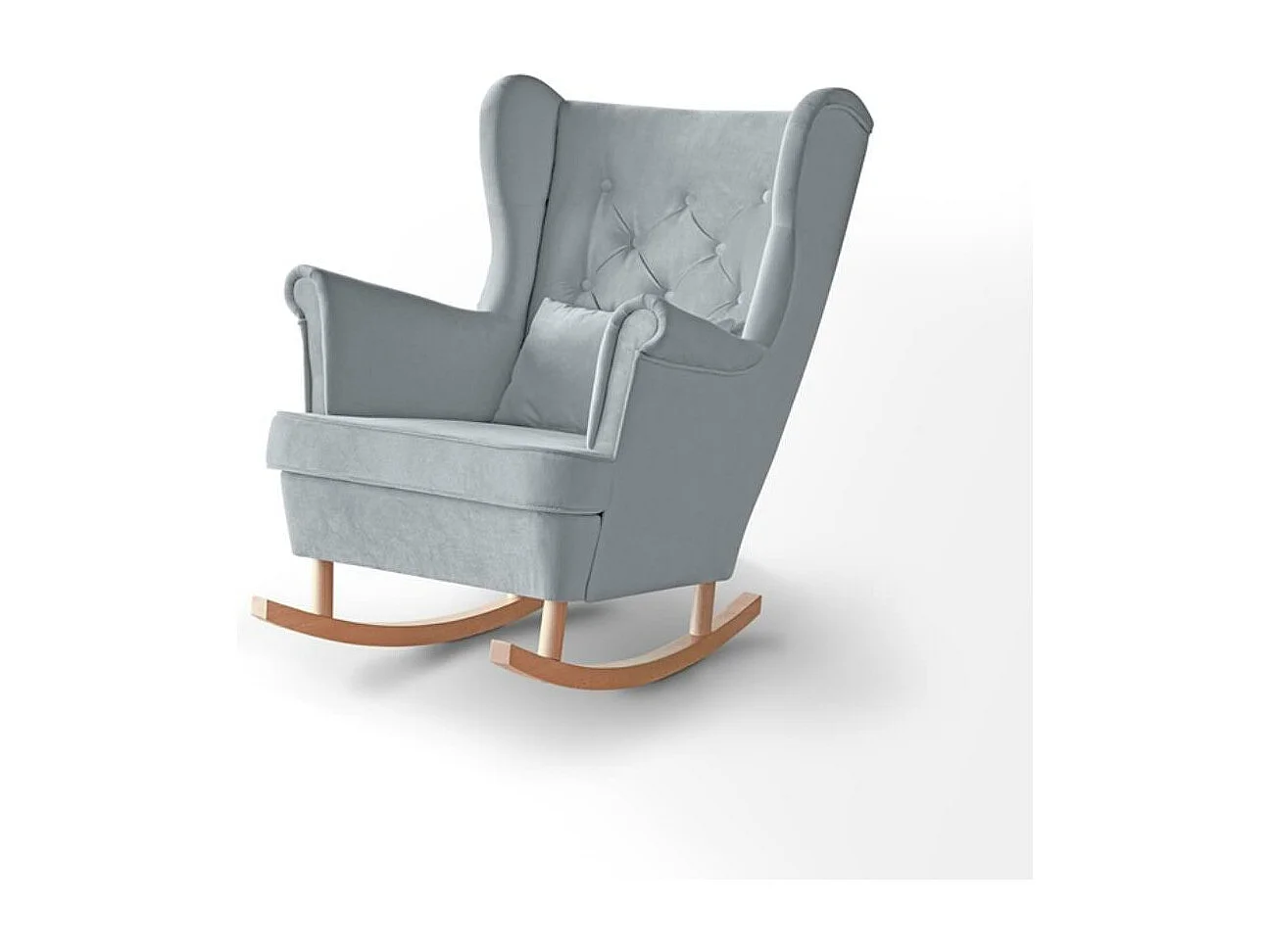 SCHAUKELSTUHL Fabio hellgrau mit Buchenbeinen