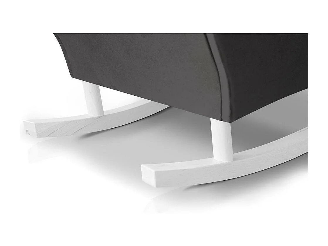 SCHAUKELSTUHL Fabio grau mit Weiß Beinen