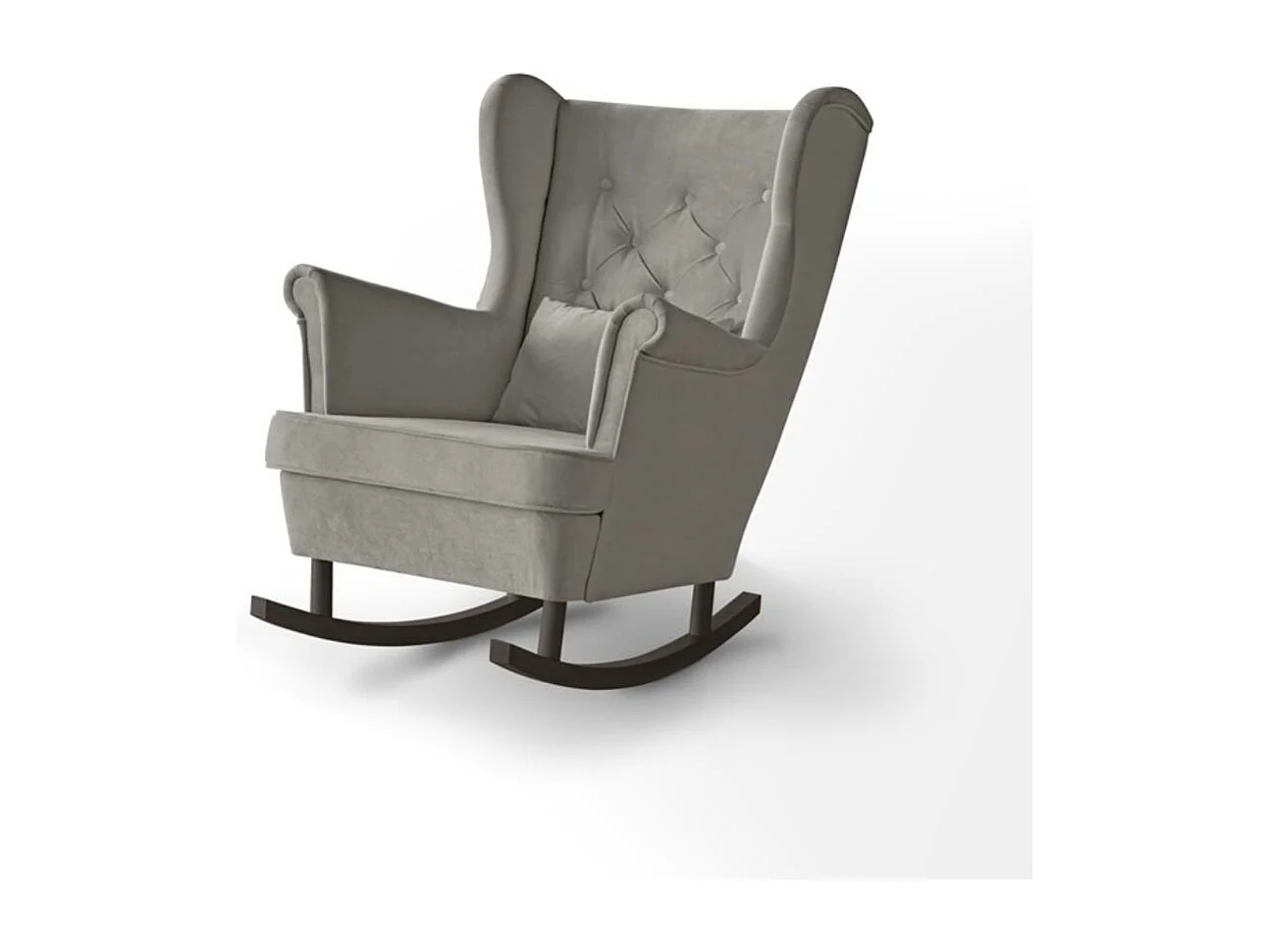 FAUTEUIL DE CHAISE Fabio beige avec pieds wengé