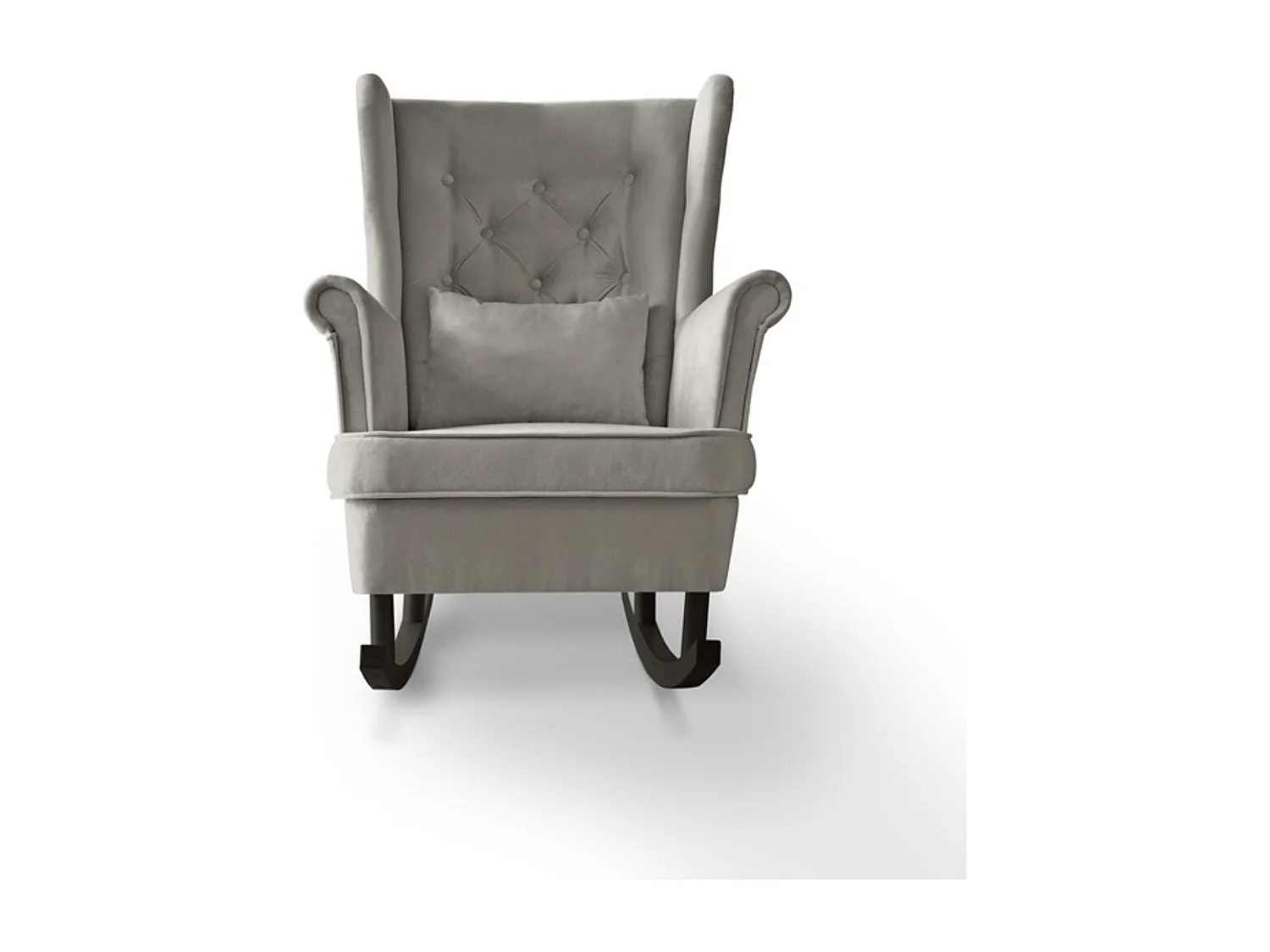 FAUTEUIL DE CHAISE Fabio beige avec pieds wengé