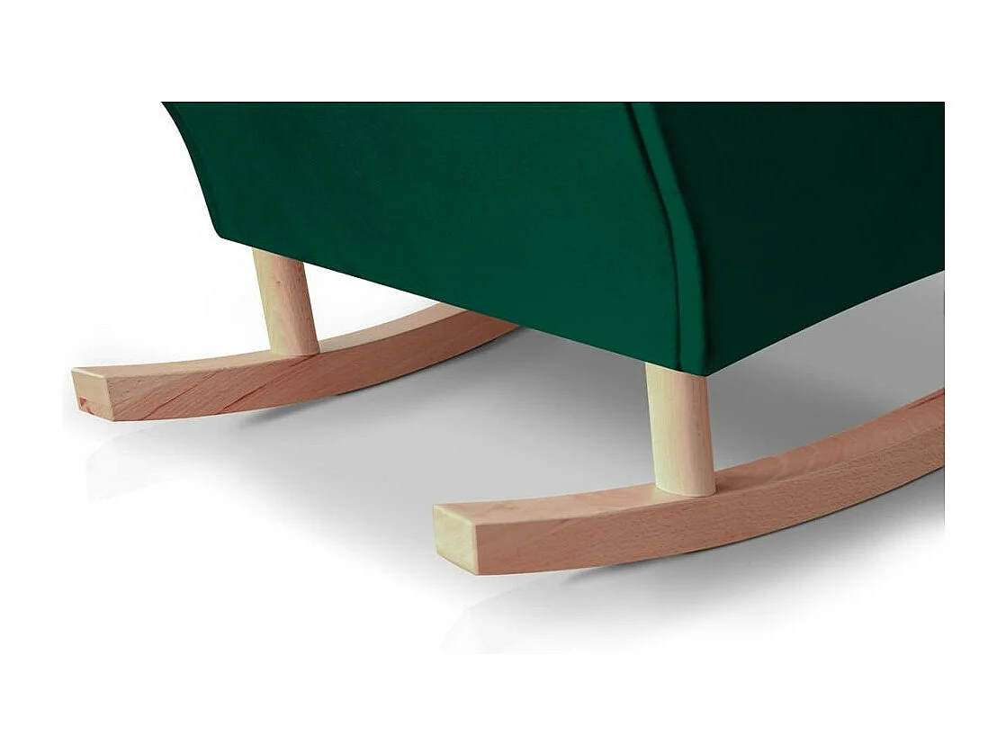 CHAISE DE BOUQUETTE Fabio vert avec pieds en hêtre