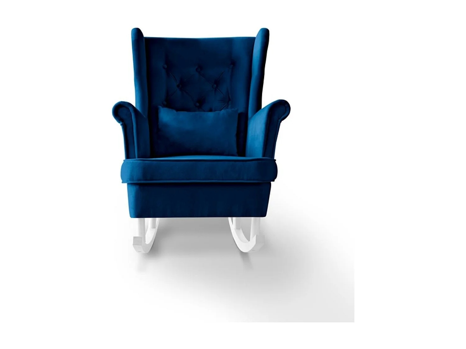 FAUTEUIL DE CHAISE Fabio bleu foncé avec Blanc Pieds