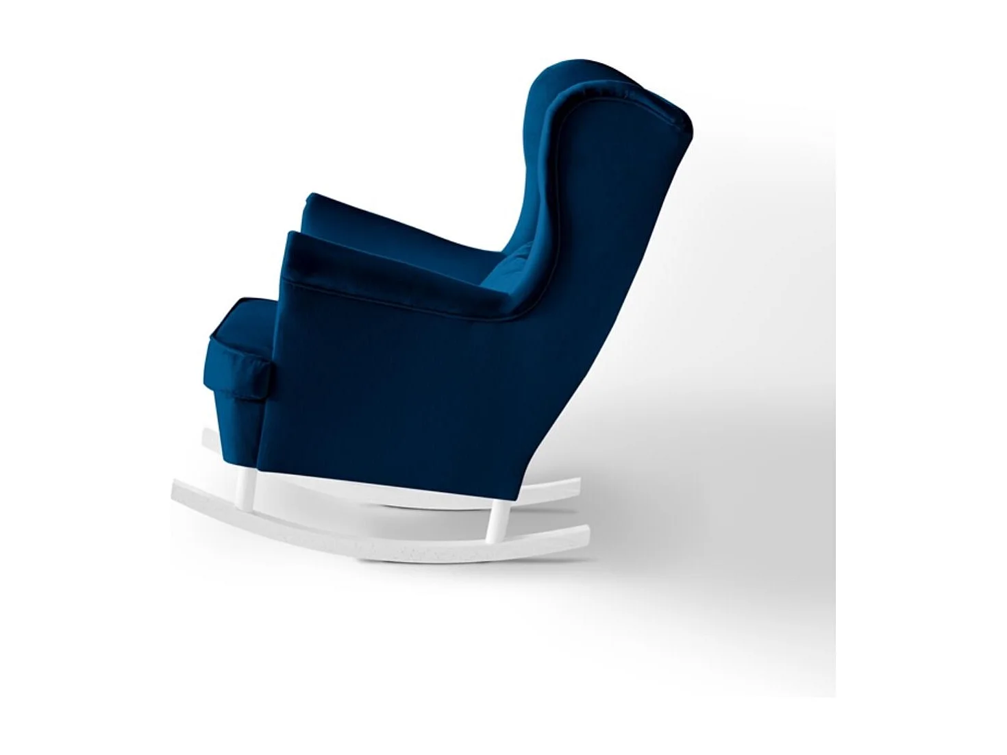 FAUTEUIL DE CHAISE Fabio bleu foncé avec Blanc Pieds