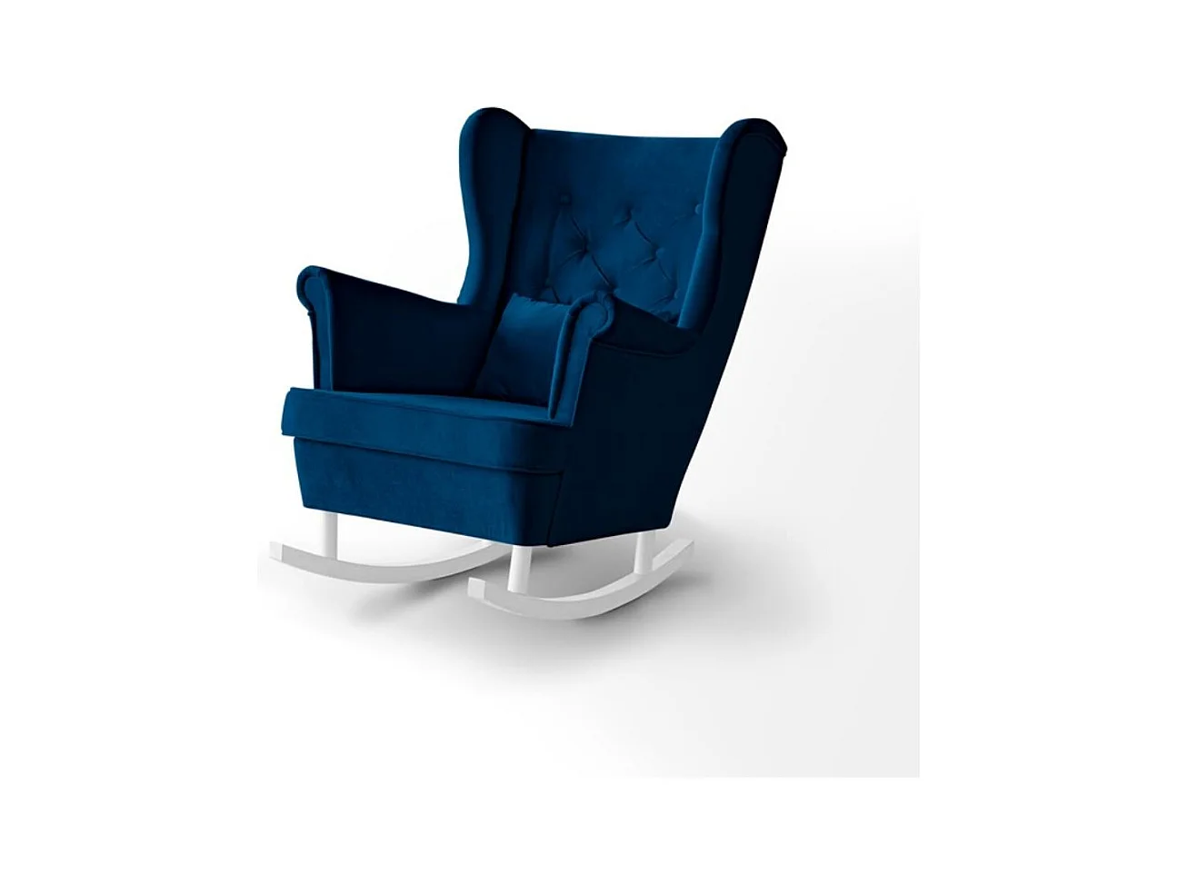 SCHAUKELSTUHL Fabio dunkelblau mit Weiß Beinen