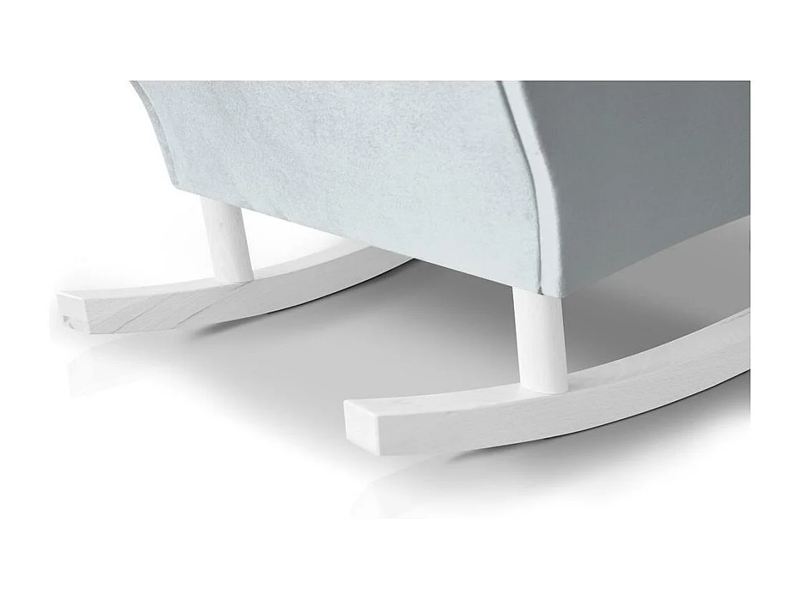 SCHAUKELSTUHL Fabio hellgrau mit Weiß Beinen