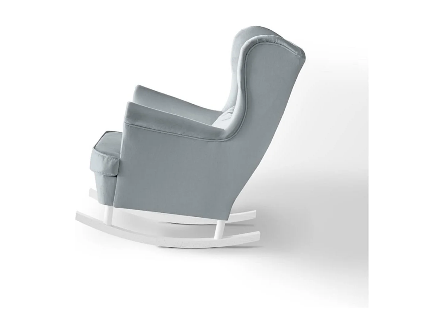 SCHAUKELSTUHL Fabio hellgrau mit Weiß Beinen