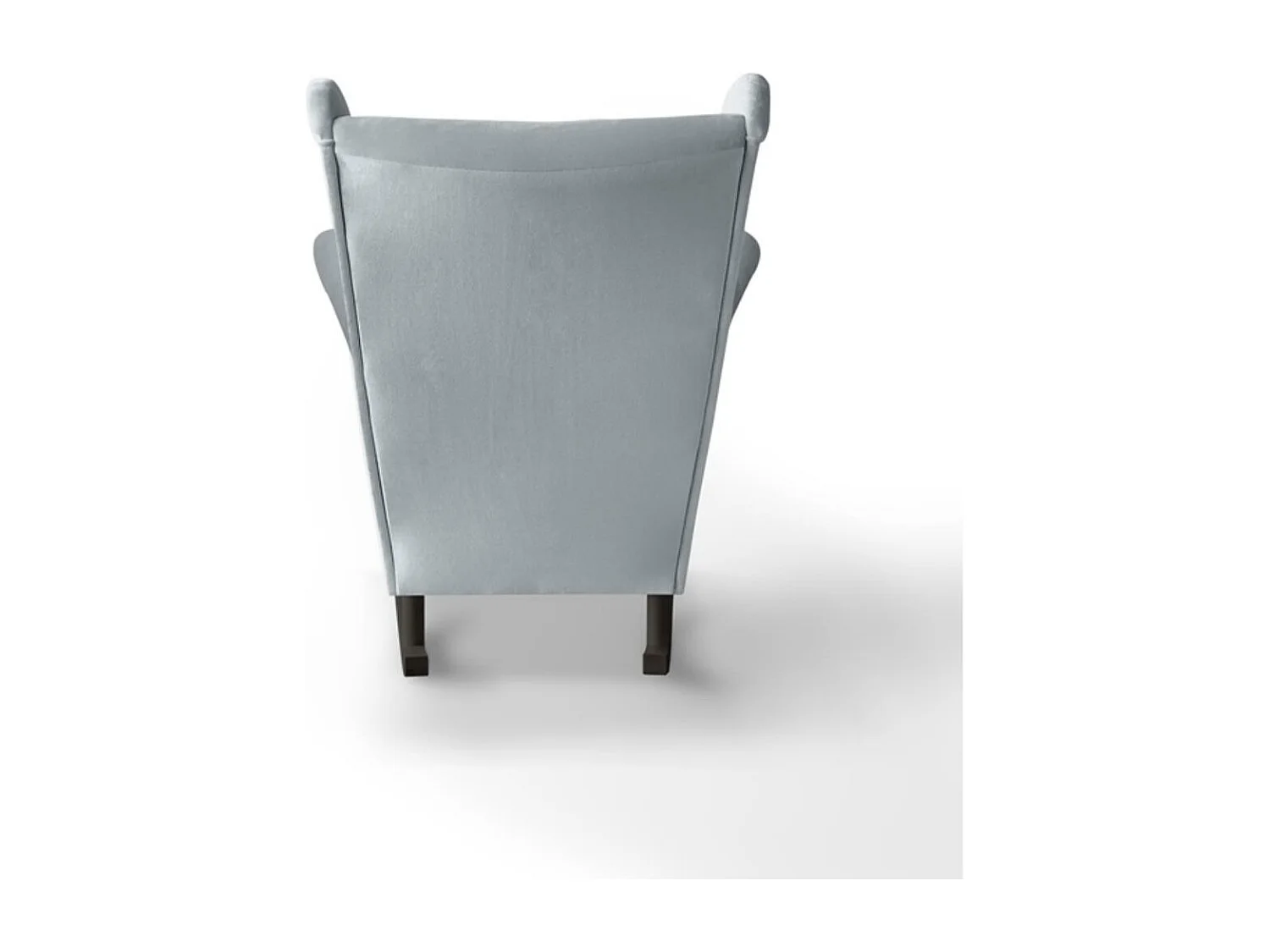 FAUTEUIL DE CHAISE Fabio gris clair avec pieds en wengé