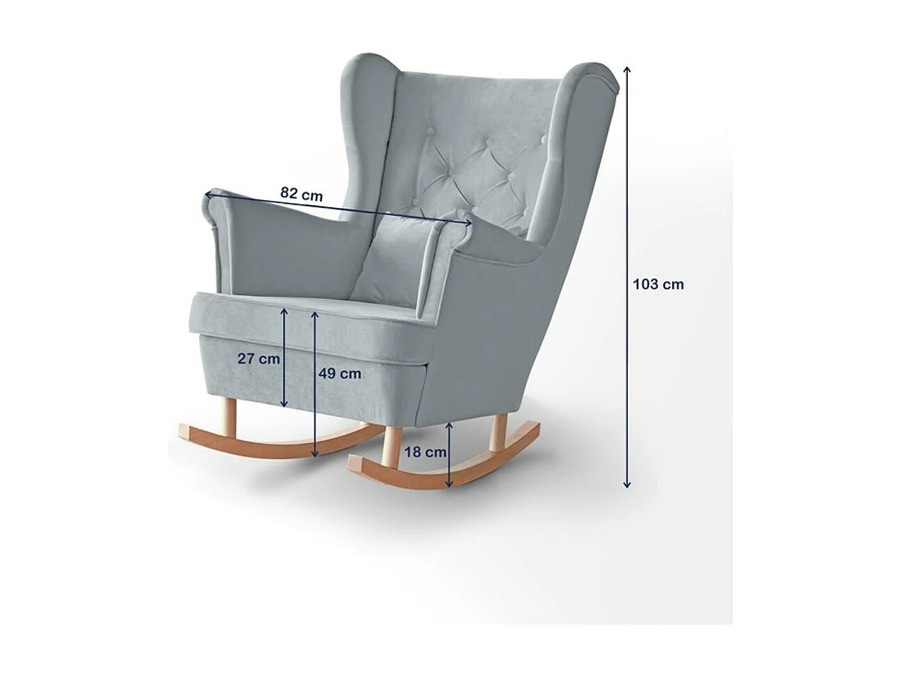 SCHAUKELSTUHL Fabio beige mit Weiß Beinen