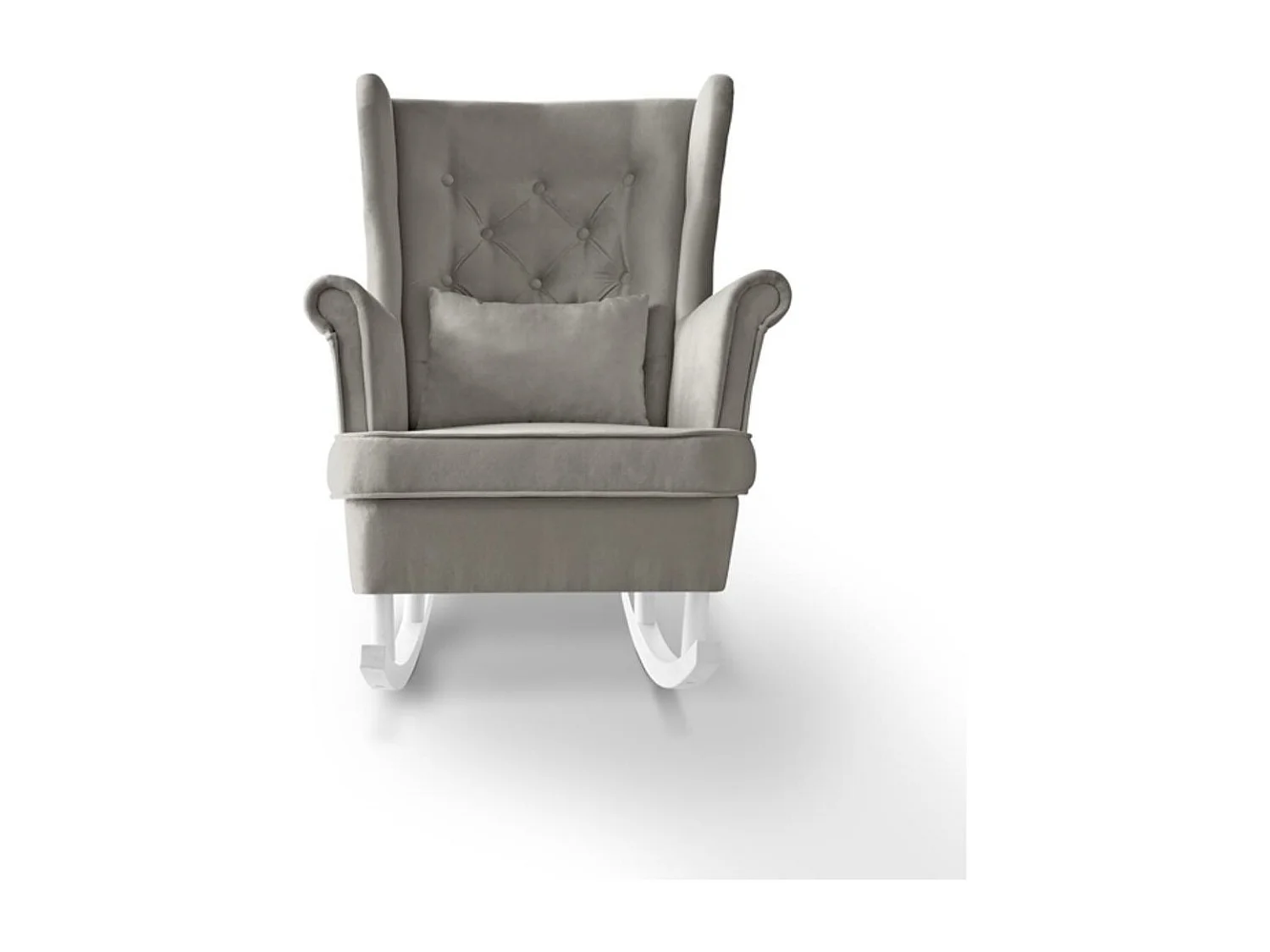 CHAISE DE BOUQUETTE Fabio beige avec pieds blancs