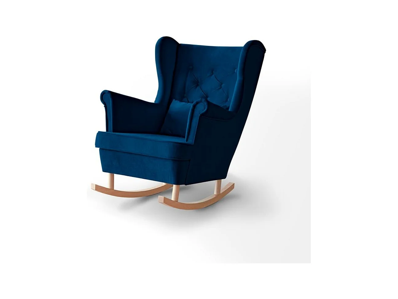 SCHAUKELSTUHL Fabio dunkelblau mit Buchenbeinen
