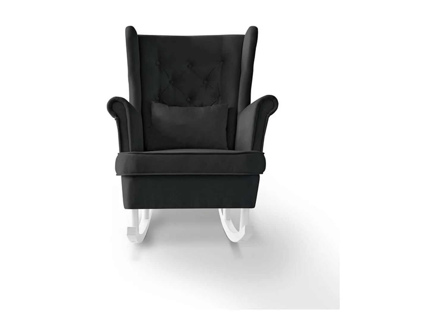 SCHAUKELSTUHL Fabio schwarz mit Weiß Beinen