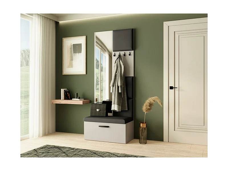 GARDEROBE Margaret III 81/203/43 met gestoffeerde panelen