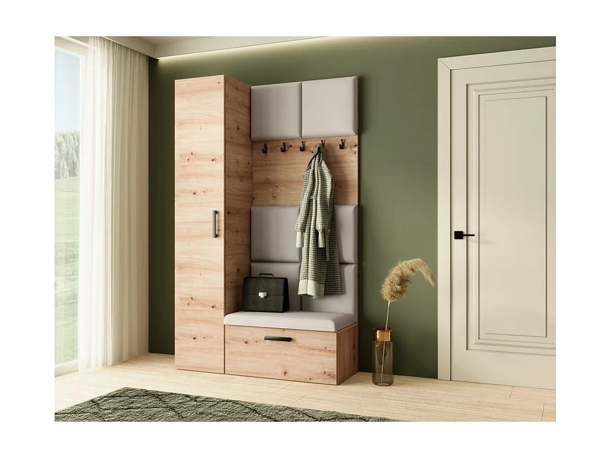 GARDEROBE Margaret I+IV 121/203/43 avec panneaux rembourrés