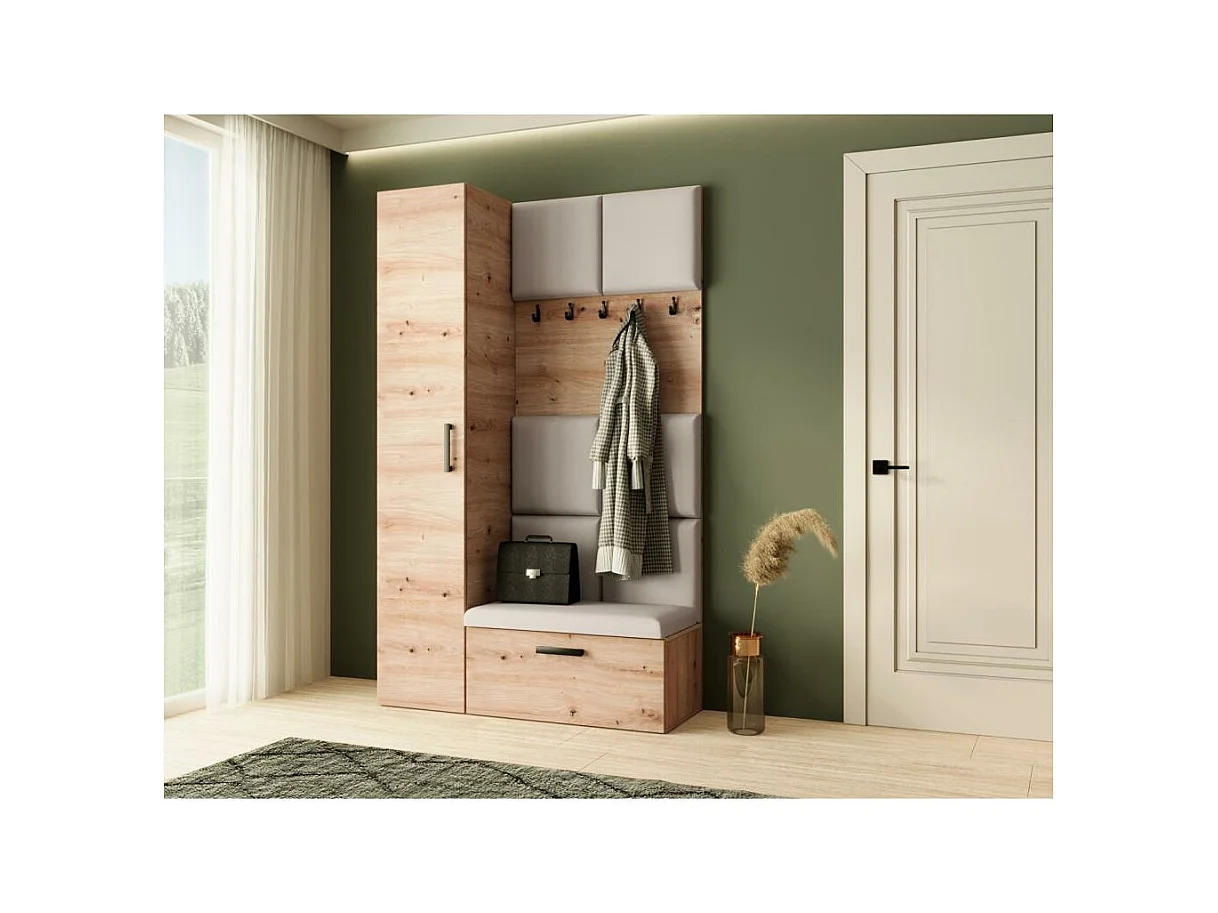 GARDEROBE Margaret I+IV 121/203/43 met gestoffeerde panelen