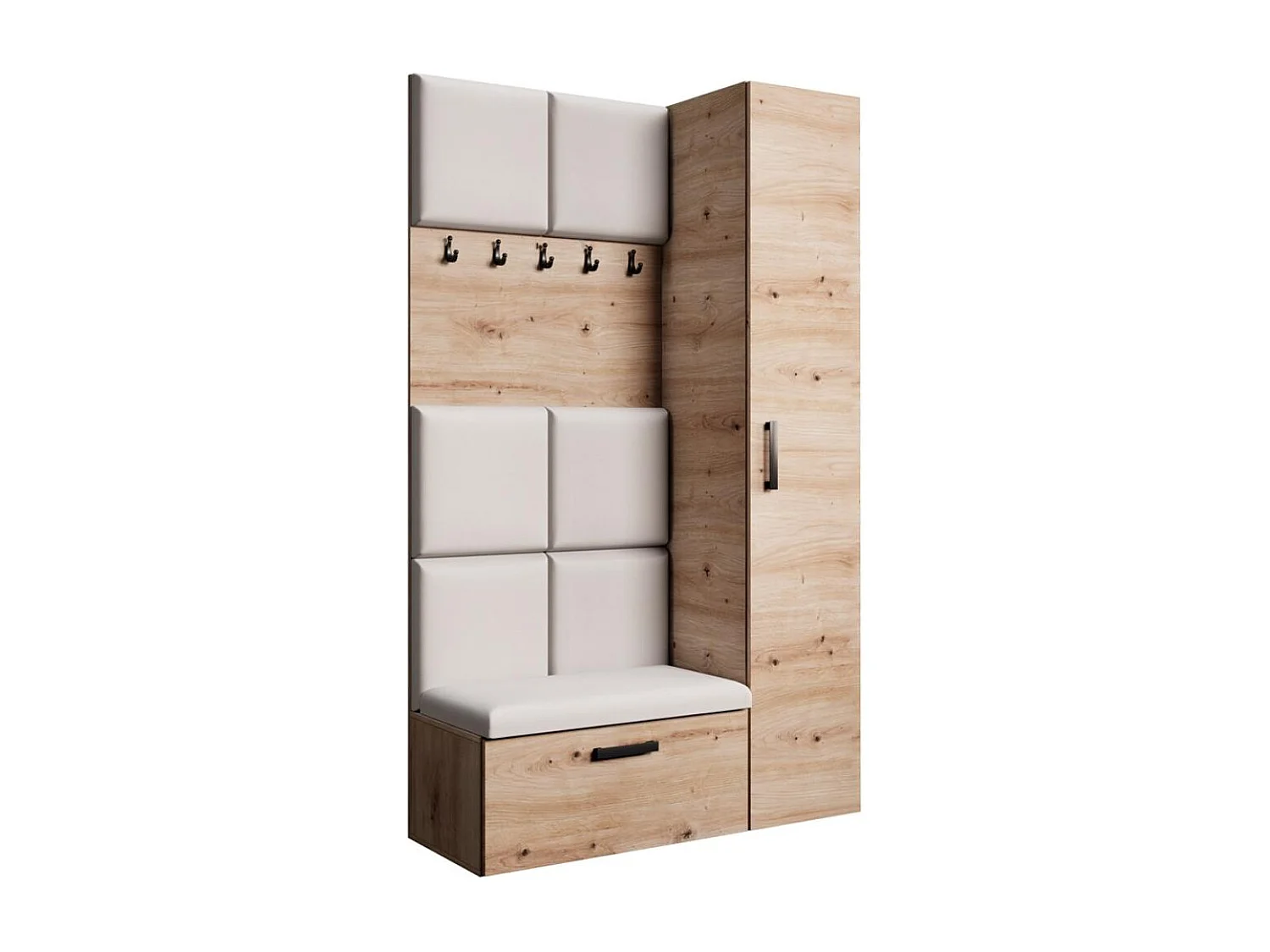 GARDEROBE Margaret I+IV 121/203/43 avec panneaux rembourrés