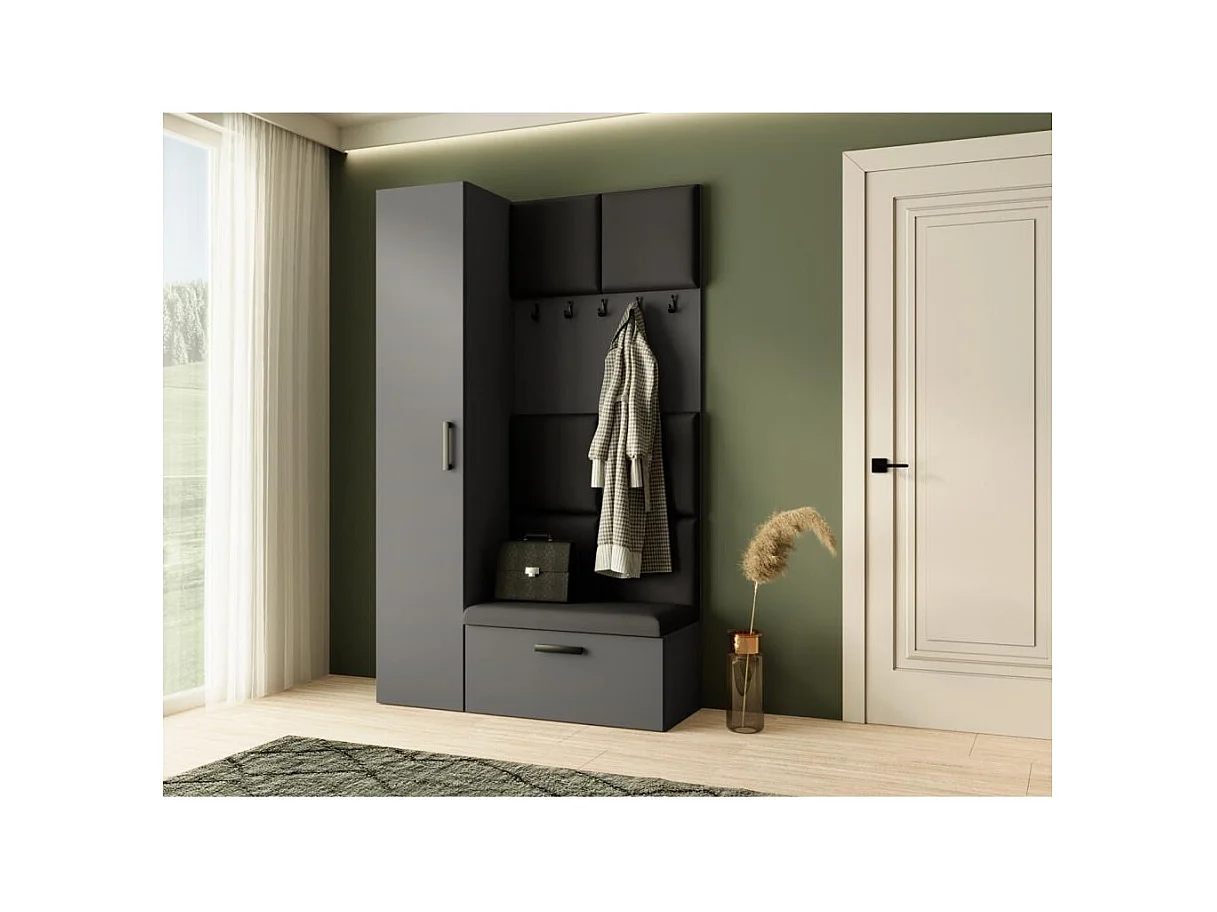 GARDEROBE Margaret I+IV 121/203/43 mit gepolsterten Paneelen