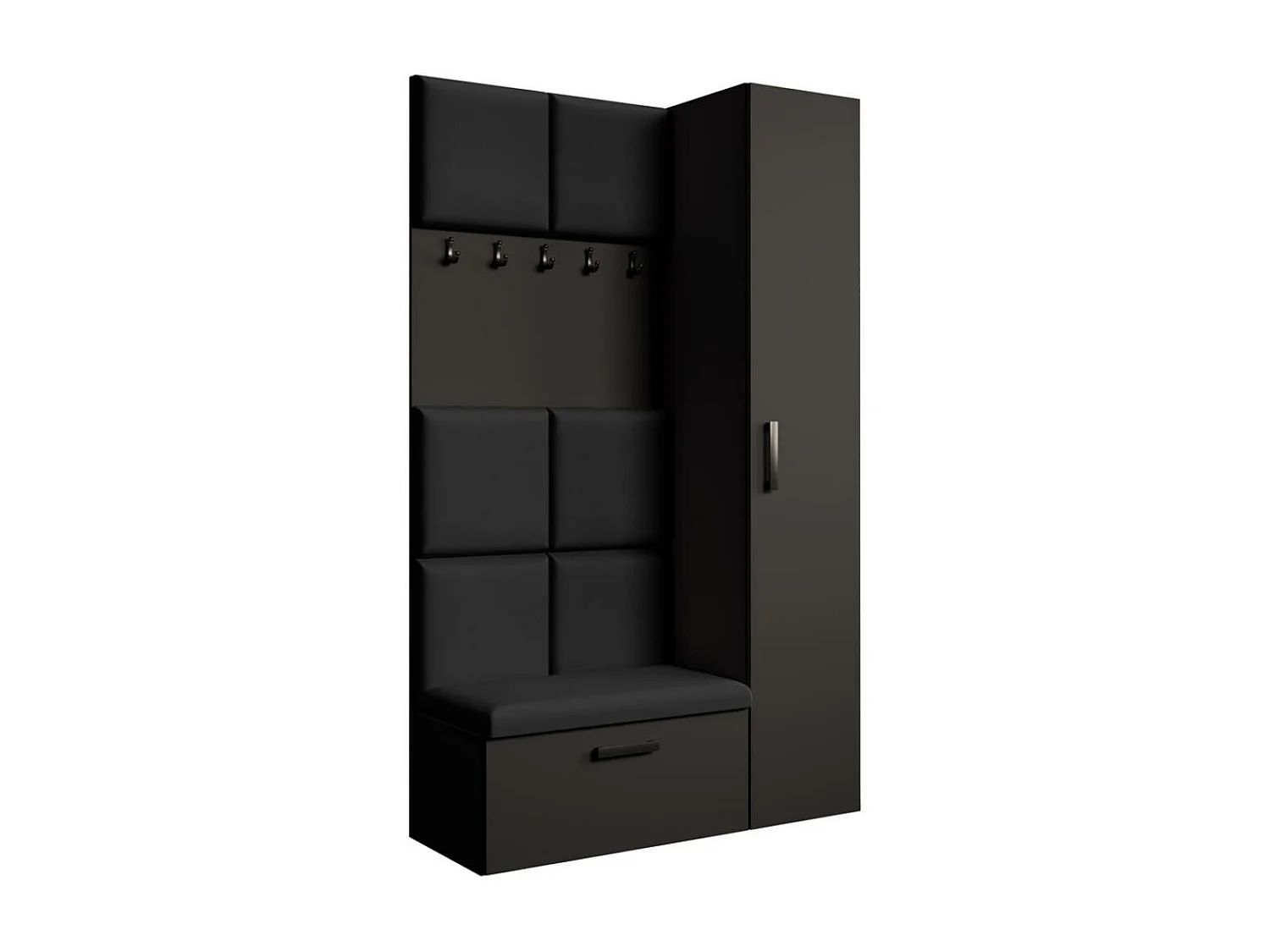 GARDEROBE Margaret I+IV 121/203/43 avec panneaux rembourrés