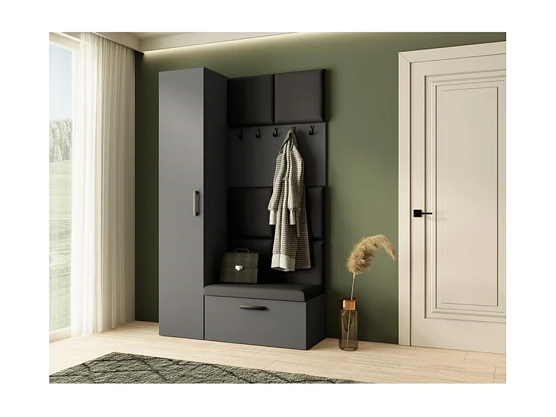 GARDEROBE Margaret I+IV 121/203/43 avec panneaux rembourrés