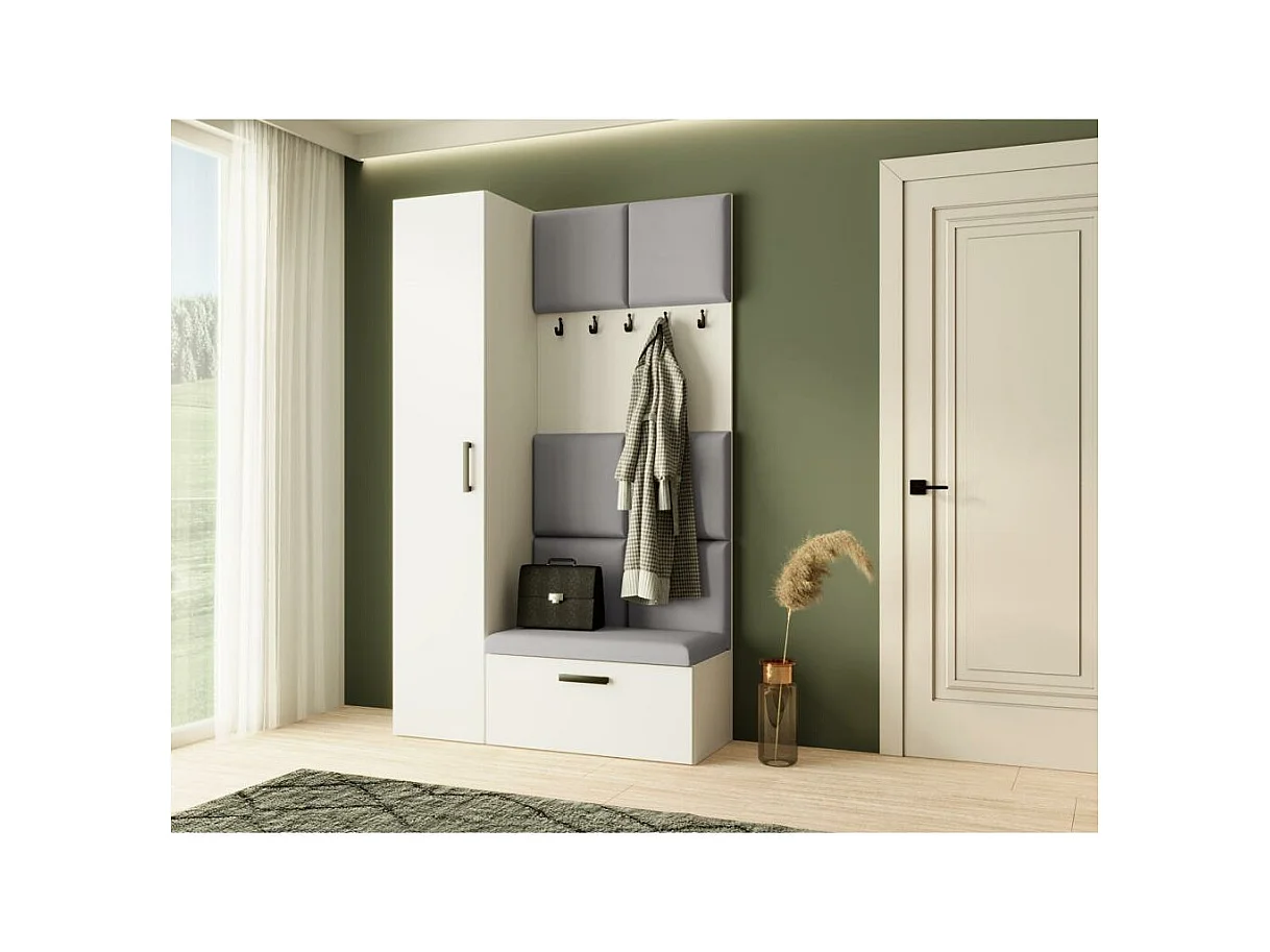 GARDEROBE Margaret I+IV 121/203/43 met gestoffeerde panelen
