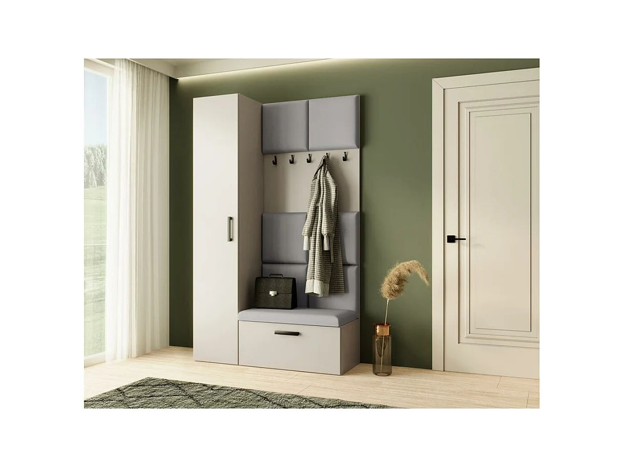 GARDEROBE Margaret I+IV 121/203/43 met gestoffeerde panelen
