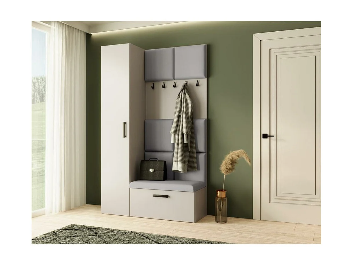 GARDEROBE Margaret I+IV 121/203/43 avec panneaux rembourrés